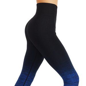Ombré style long leggings black and blue